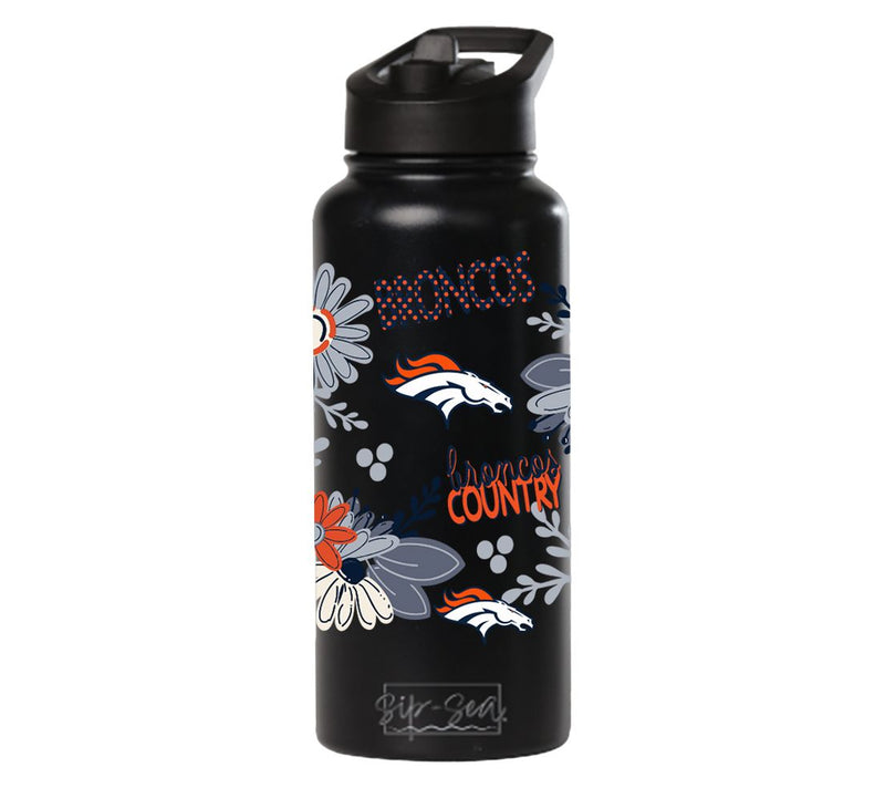 Memory Company 34oz NFL Black Quencher Water Bottle Flowers — View 39