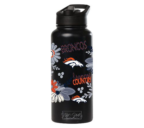 Memory Company 34oz NFL Black Quencher Water Bottle Flowers — View 7