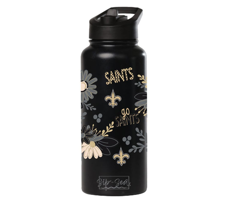 Memory Company 34oz NFL Black Quencher Water Bottle Flowers — View 48