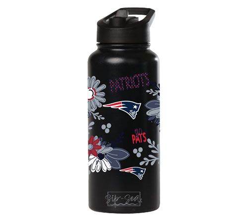 Memory Company 34oz NFL Black Quencher Water Bottle Flowers — View 19