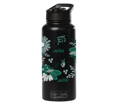 Memory Company 34oz NFL Black Quencher Water Bottle Flowers — View 20