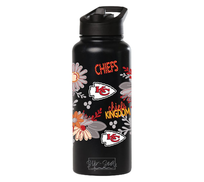 Memory Company 34oz NFL Black Quencher Water Bottle Flowers — View 56