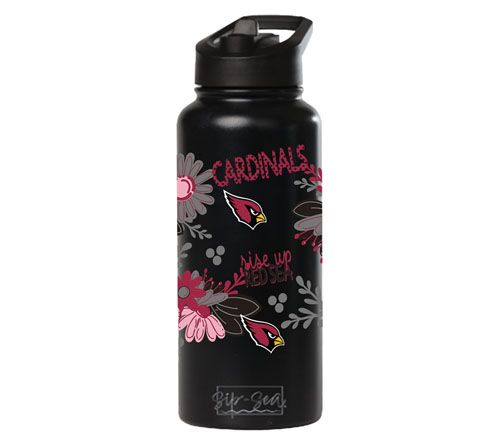 Memory Company 34oz NFL Black Quencher Water Bottle Flowers — View 27