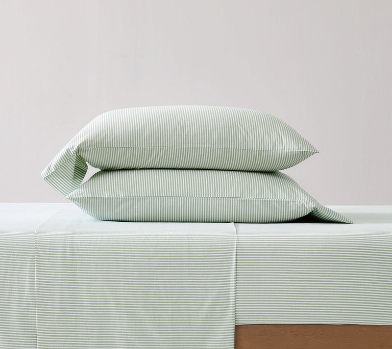 Brooklyn Loom Pinstripe Twin XL 3 Piece Sheet Set — View 3