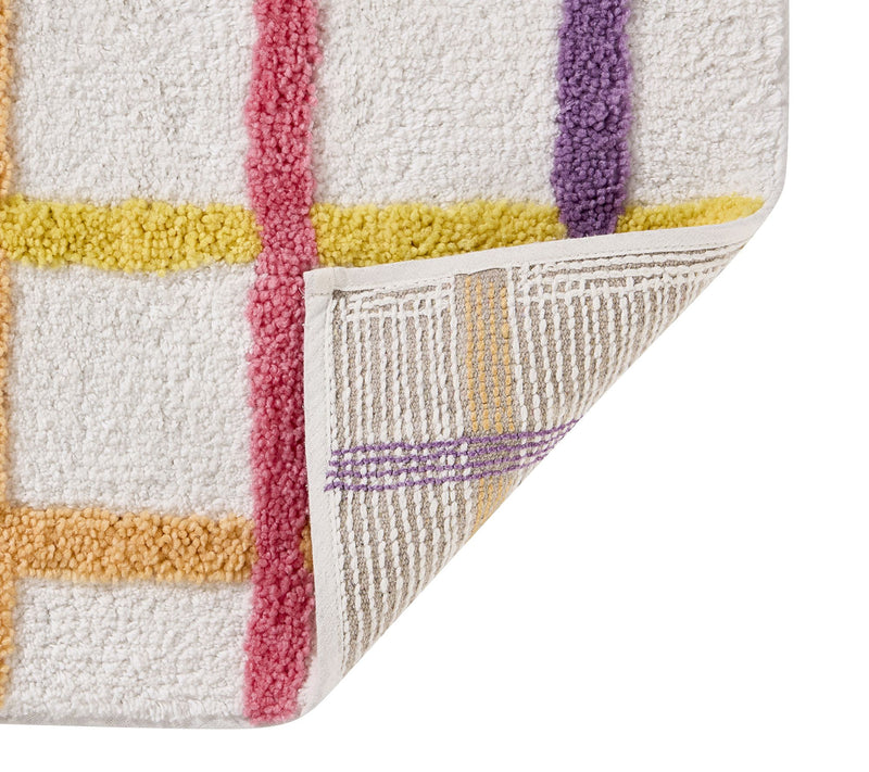 Hallmark Multicolor Chromatic Grid Cotton RichBath Rug — View 4