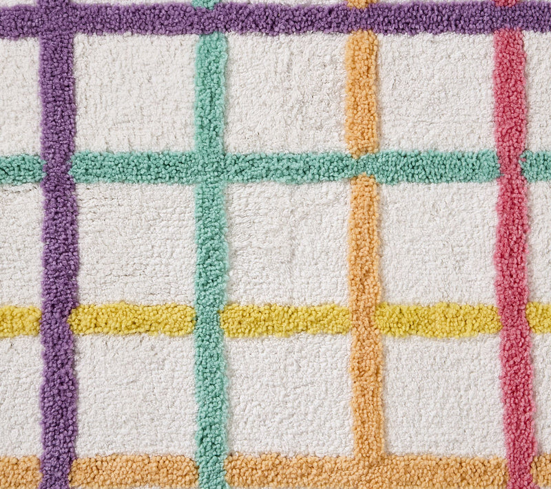 Hallmark Multicolor Chromatic Grid Cotton RichBath Rug — View 5