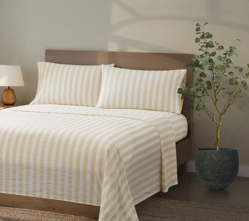 Brooklyn Loom Levi Stripe Full 4 Piece Sheet Set — View 2
