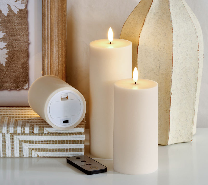 Simply Stunning S/3 Sand Finish Flameless Candles by Janine Graff — View 2