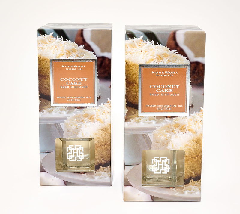 HomeWorx by Slatkin + Co. S/2 Coconut Cake Reed Diffsuers — Main view