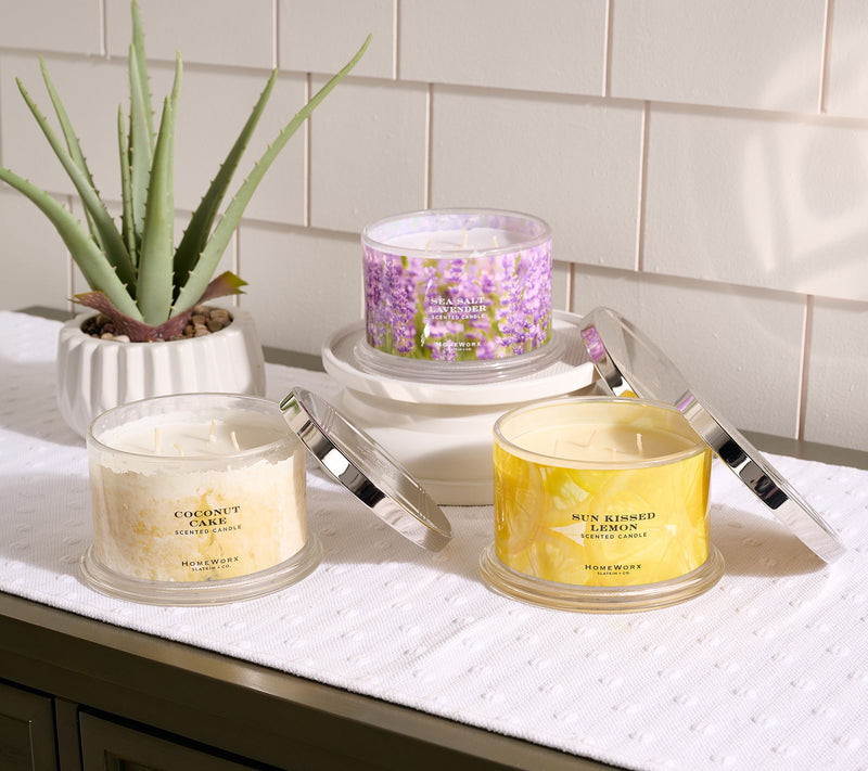 HomeWorx by Slatkin + Co. S/3 18oz Core Classics Candles — Main view