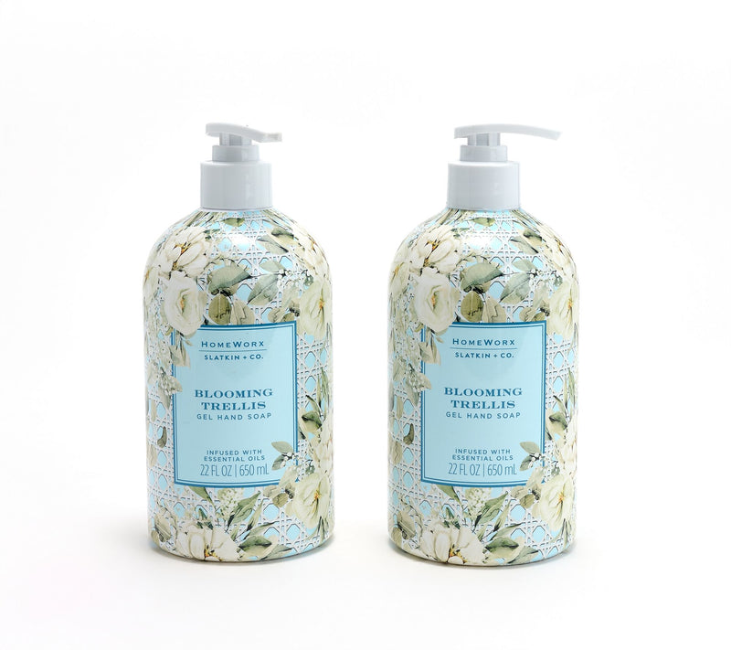HomeWorx by Slatkin + Co. S/2 22oz_Bloom- ing Trellis Gel Hand Soap — Main view