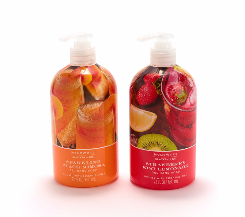 HomeWorx by Slatkin + Co. S/2 22oz Sparkling Sips Gel Hand Soap — Main view