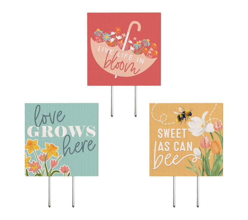 Sincere Surroundings 5.75" Accent Plant Thoughts, set of 3 — View 8