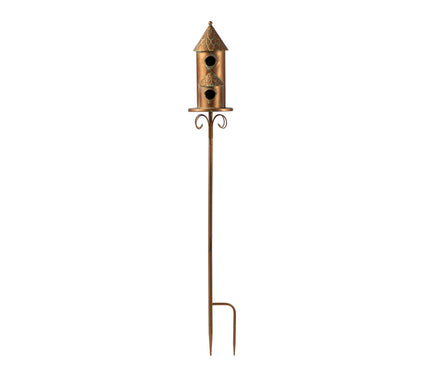 Glitzhome 53''H Faux Copper 2-Tiered DistressedBirdhouse