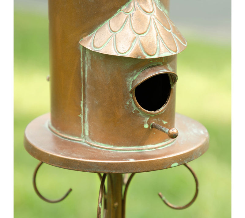 Glitzhome 53''H Faux Copper 2-Tiered DistressedBirdhouse — View 4