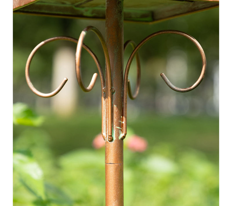 Glitzhome 52''H Faux Copper 2-Tiered DistressedBirdhouse — View 5