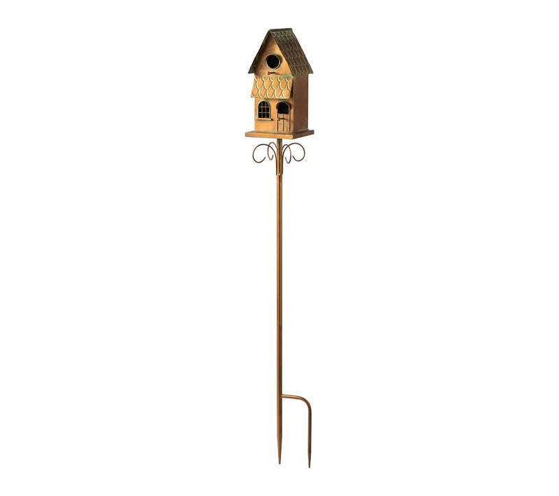 Glitzhome 52''H Faux Copper 2-Tiered DistressedBirdhouse — View 8