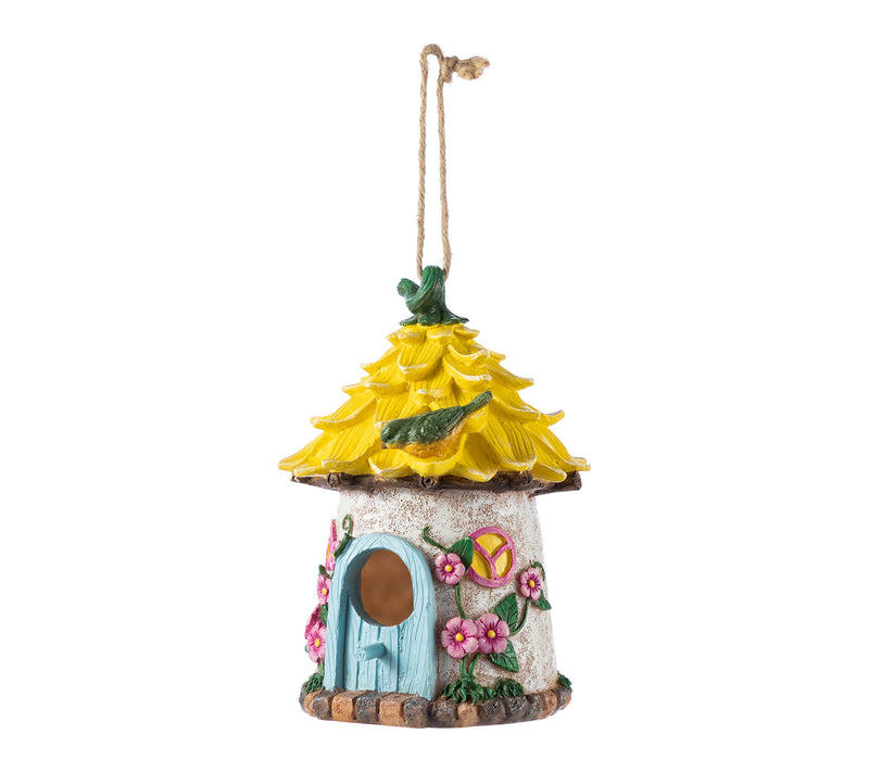 Glitzhome 9''H Resin Roof Outdoor Garden Birdhouse — View 10