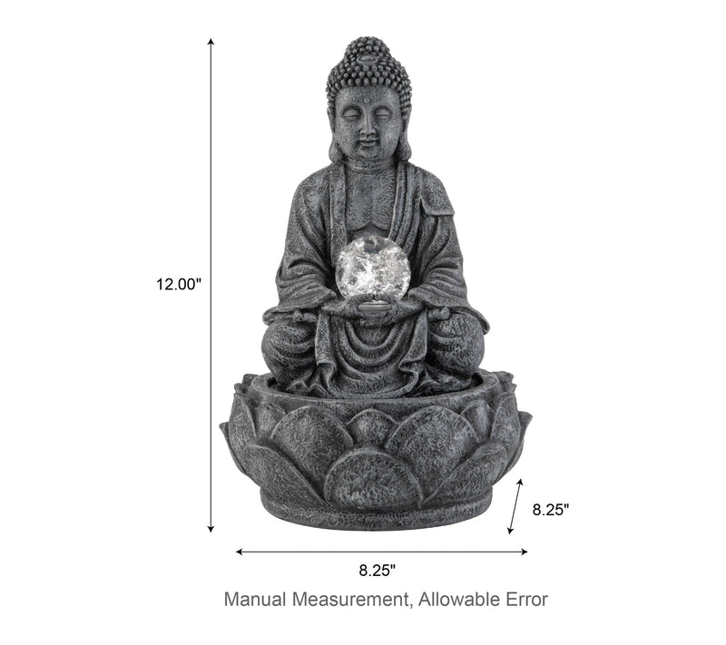 Glitzhome 12"H Zen-Style Polyresin Table Fountain — View 7