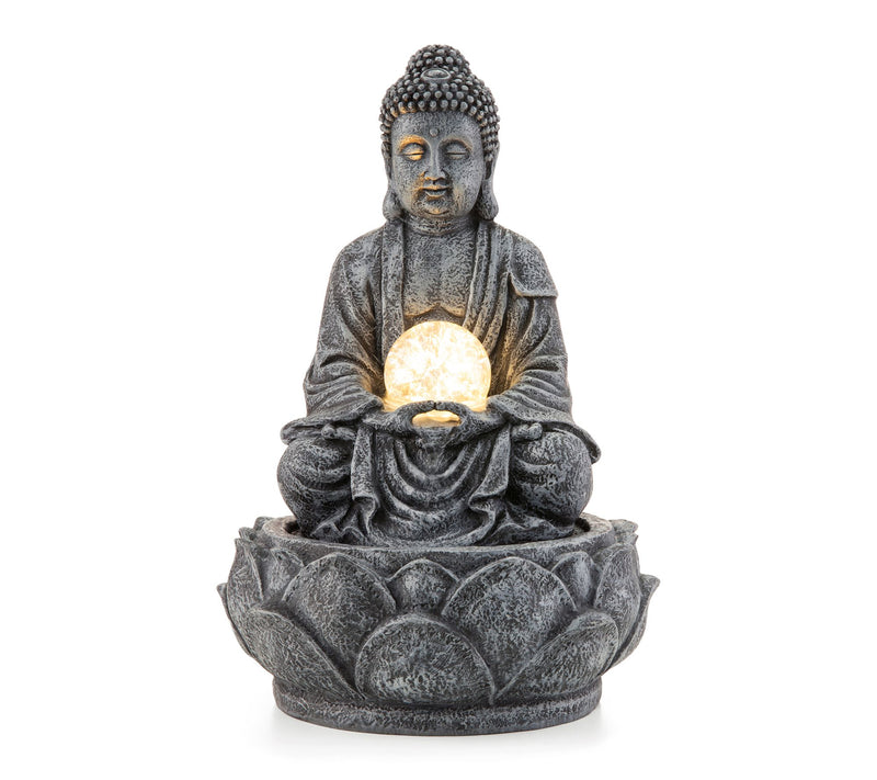 Glitzhome 12"H Zen-Style Polyresin Table Fountain — Main view