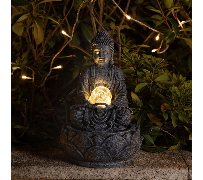Glitzhome 12"H Zen-Style Polyresin Table Fountain — View 3