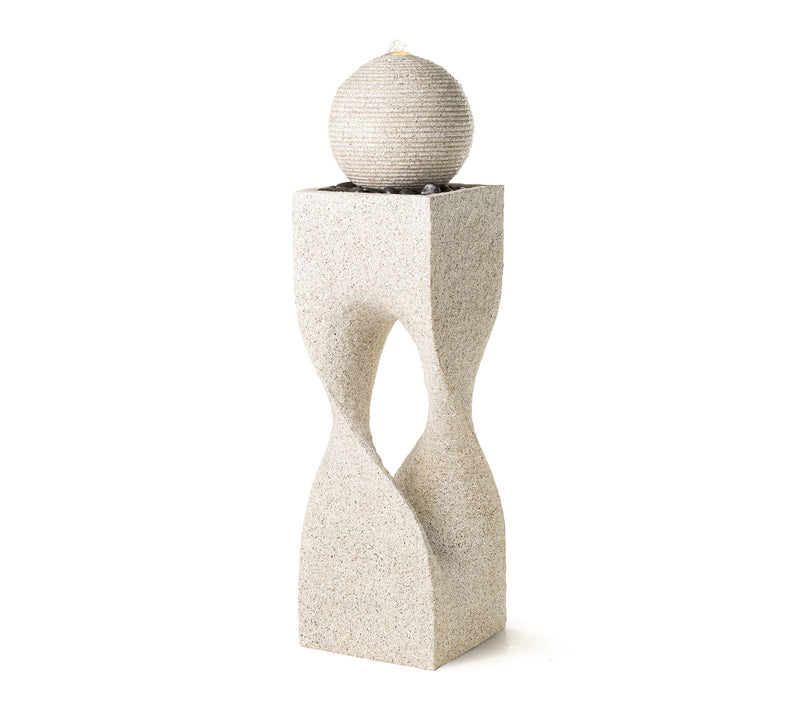 Glitzhome 36.5"H Modern Geometric Pedestal Sphere Floor Founta — View 10