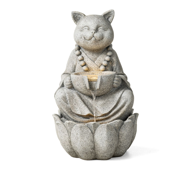 Glitzhome 21.75"H 2-Tiered Zen-Style Animal Outdoor Fountain — View 14