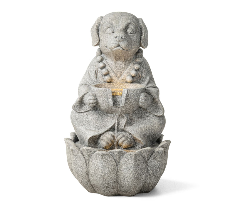 Glitzhome 21.75"H 2-Tiered Zen-Style Animal Outdoor Fountain — View 15