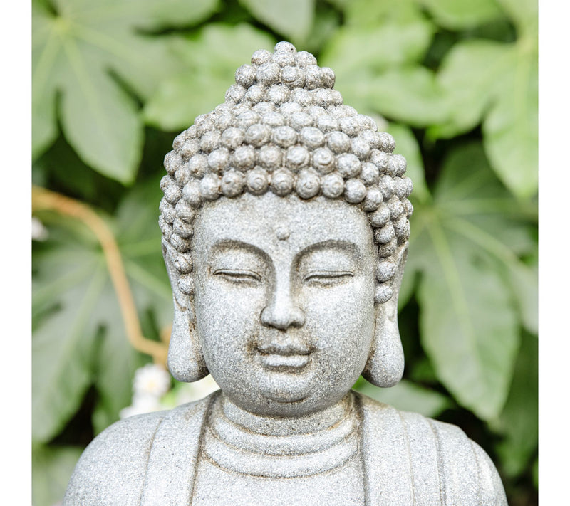 Glitzhome 23.25"H Zen Style Meditating Buddha Statue Fountain — View 4