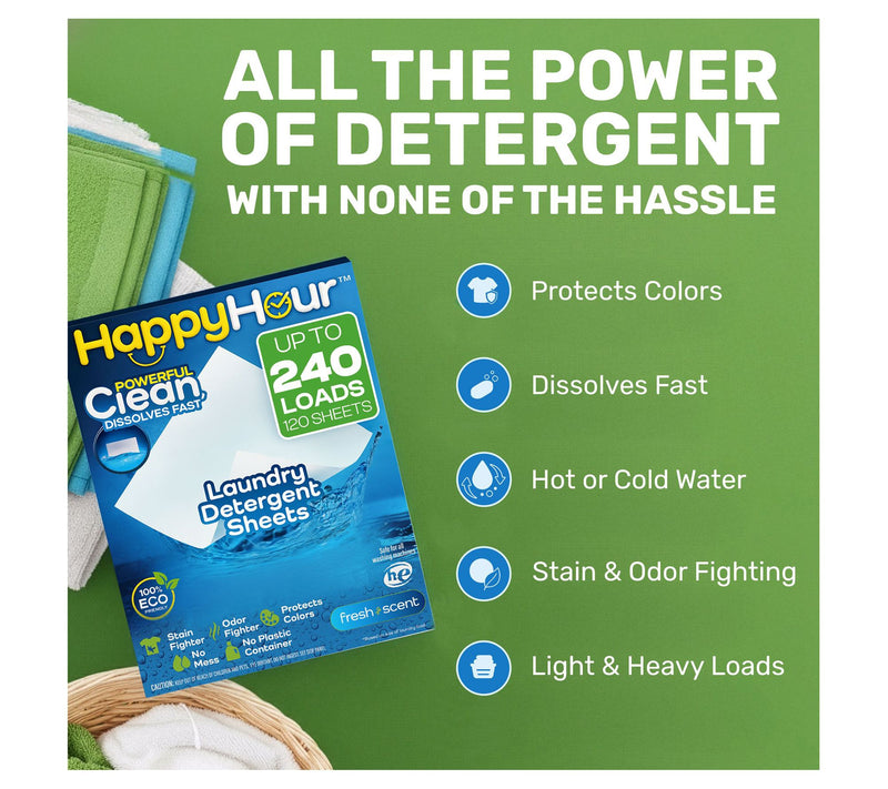 Happy Hour Laundry Detergent Sheets 240 Loads — View 2