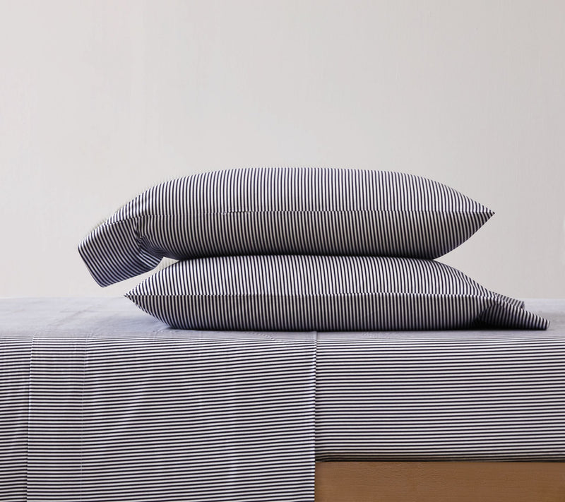 Brooklyn Loom Pinstripe King 4 Piece Sheet Set — View 5