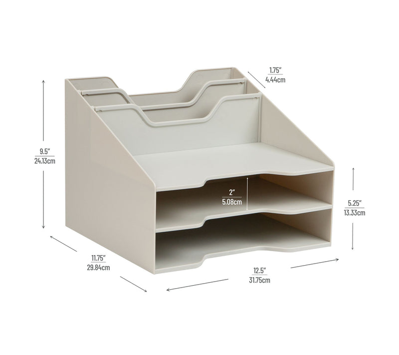 Mind Reader Desktop Organizer, Vertical File Holder — View 3