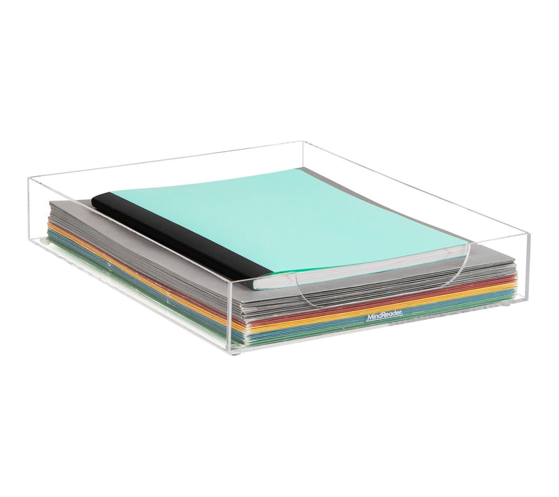 Mind Reader Paper Tray, Desktop Organizer, FileStorage, Clear — View 8
