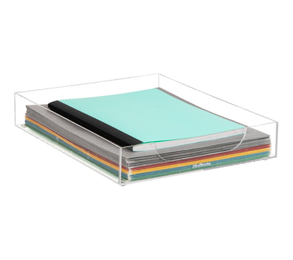 Mind Reader Paper Tray, Desktop Organizer, FileStorage, Clear