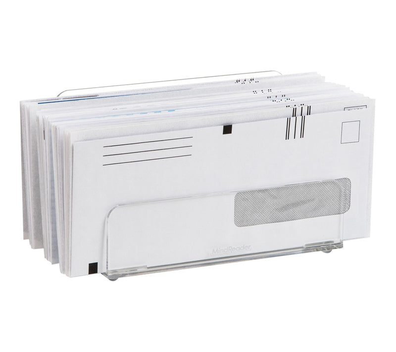 Mind Reader 3-Tier Mail Sorter Mail Organizer,Clear — View 9