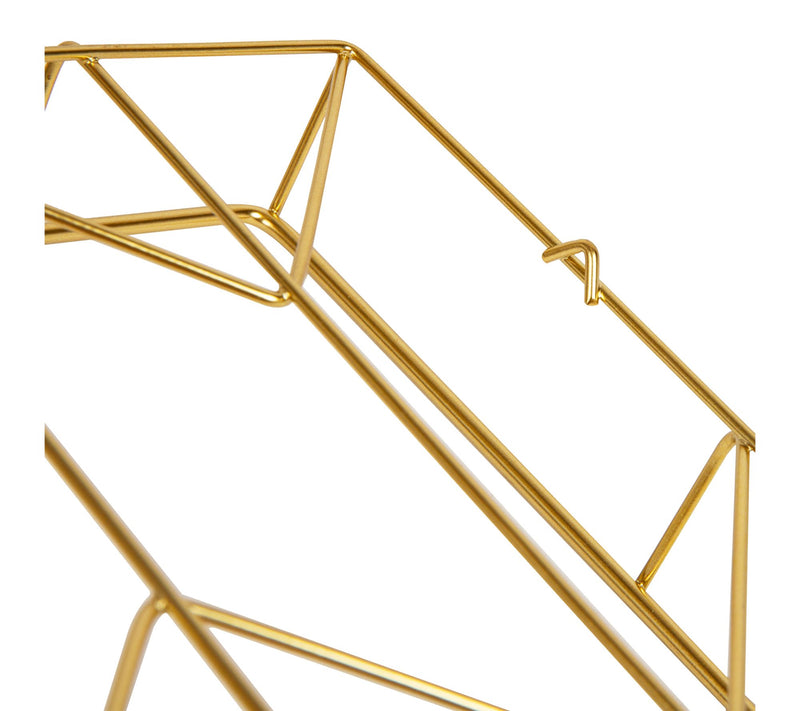 Mind Reader Gold Geometric Paper Tray, Modern Organizer — View 4