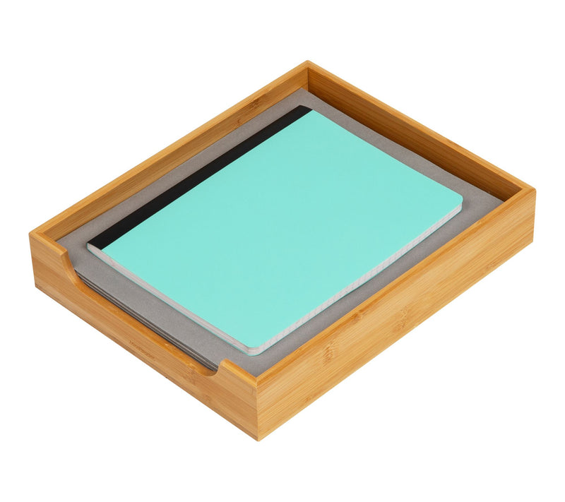 Mind Reader Paper Tray, Desktop Organizer, FileStorage, Brown — View 4