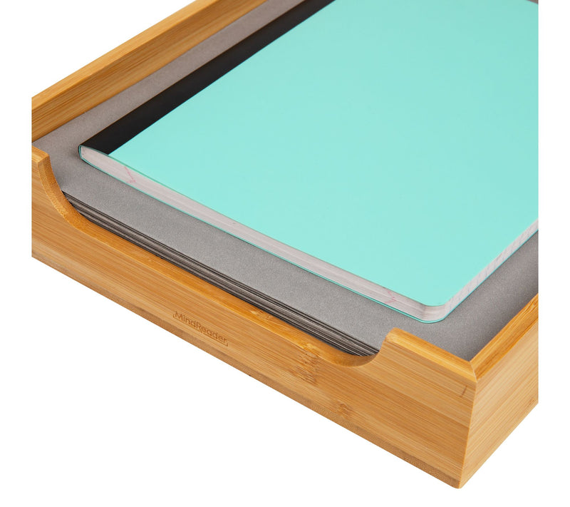 Mind Reader Paper Tray, Desktop Organizer, FileStorage, Brown — View 5