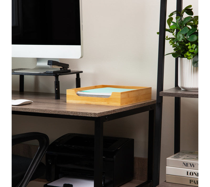 Mind Reader Paper Tray, Desktop Organizer, FileStorage, Brown — View 6
