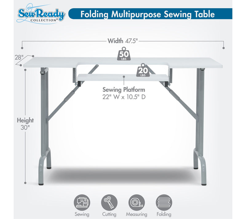 Sew Ready Portable Folding Multipurpose Table — View 2