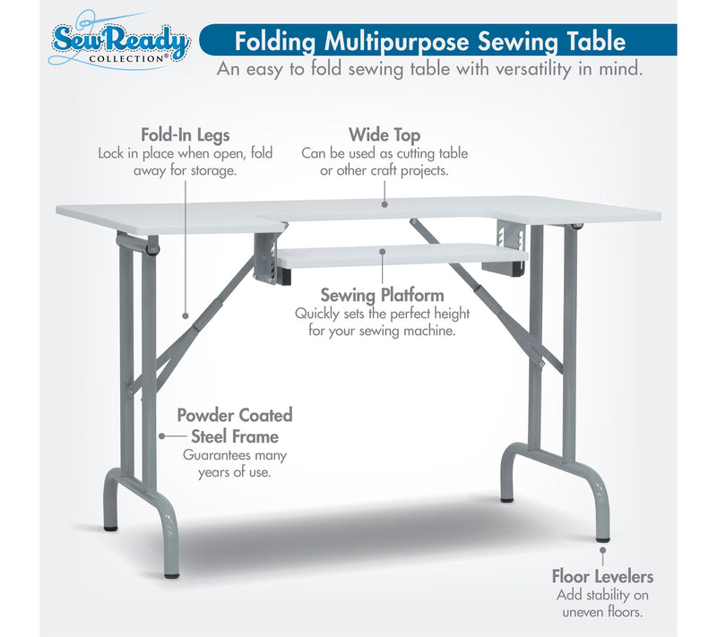 Sew Ready Portable Folding Multipurpose Table — View 3