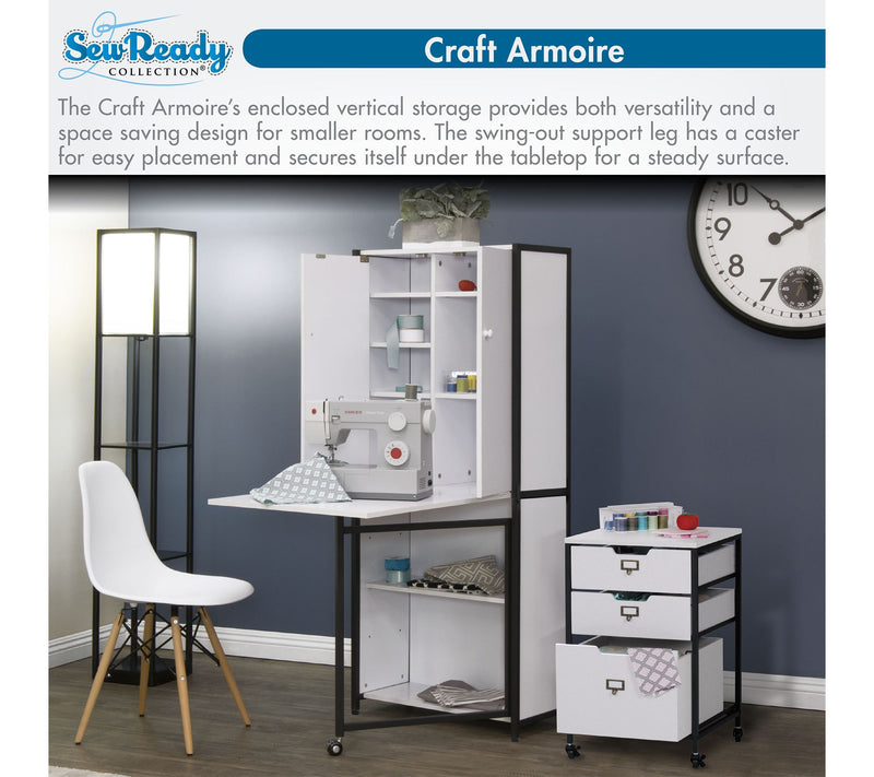 Sew Ready Multipurpose Armoire w/Folding Top — View 4