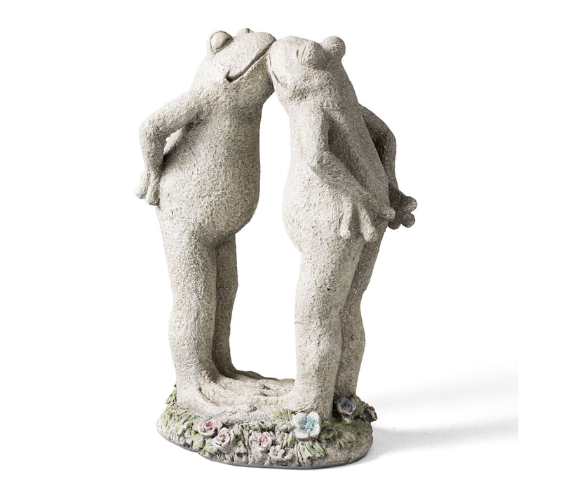 Glitzhome 15.25''H Resin Two Kissing Frog Statue — View 8