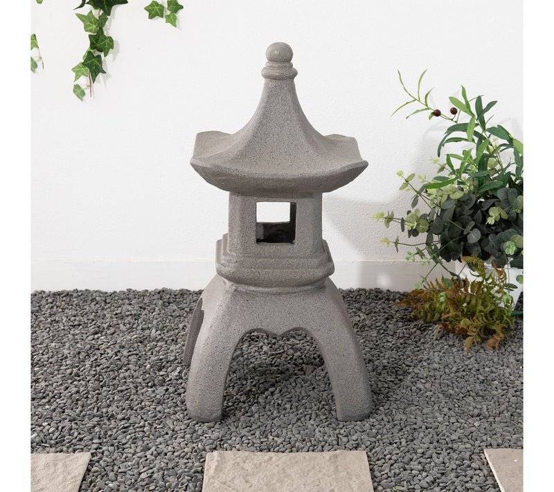 Glitzhome 24"H MGO Faux Concrete Pagoda GardenStatue — View 3