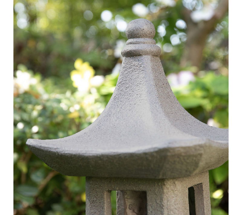Glitzhome 24"H MGO Faux Concrete Pagoda GardenStatue — View 4