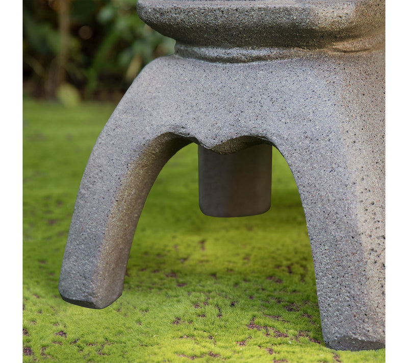 Glitzhome 24"H MGO Faux Concrete Pagoda GardenStatue — View 6