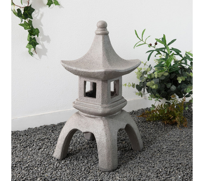 Glitzhome 24"H MGO Faux Concrete Pagoda GardenStatue — View 2