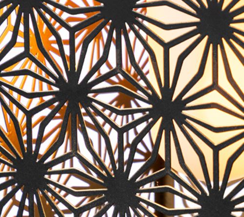 Glitzhome 11"H Textured Glass  Pattern Solar Powered Lantern — View 8