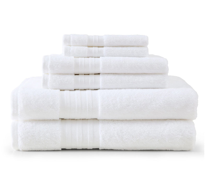 Martha Steweart Skyland Manor White 6-Piece Cotton Towel Set — View 10