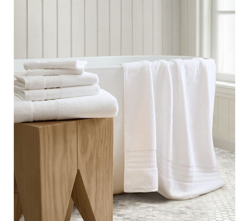 Martha Steweart Skyland Manor White 6-Piece Cotton Towel Set — View 6